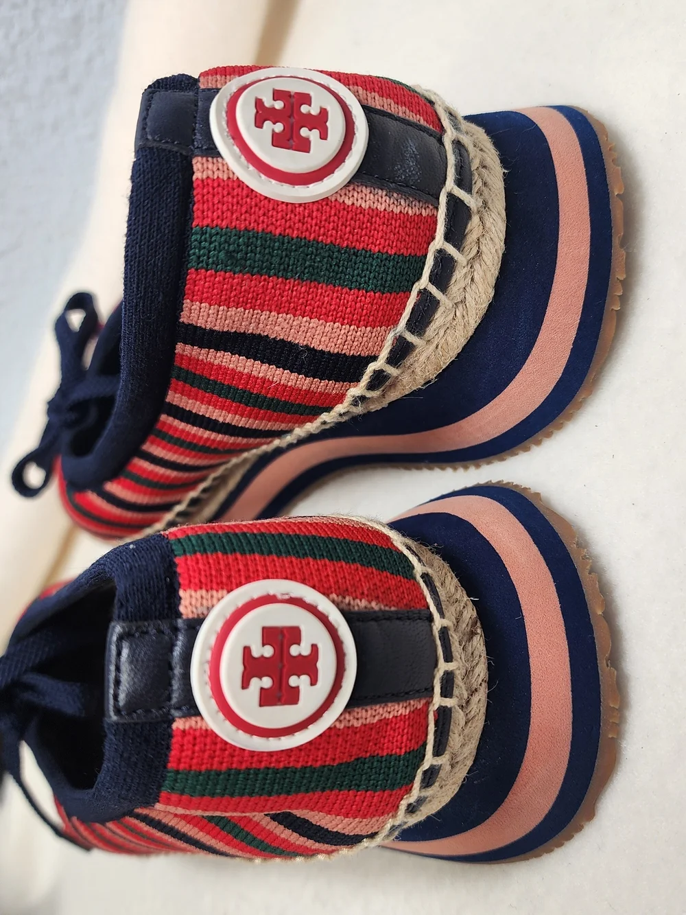 Tory Burch Daisy Sport Ballet Stripes Size 7.5